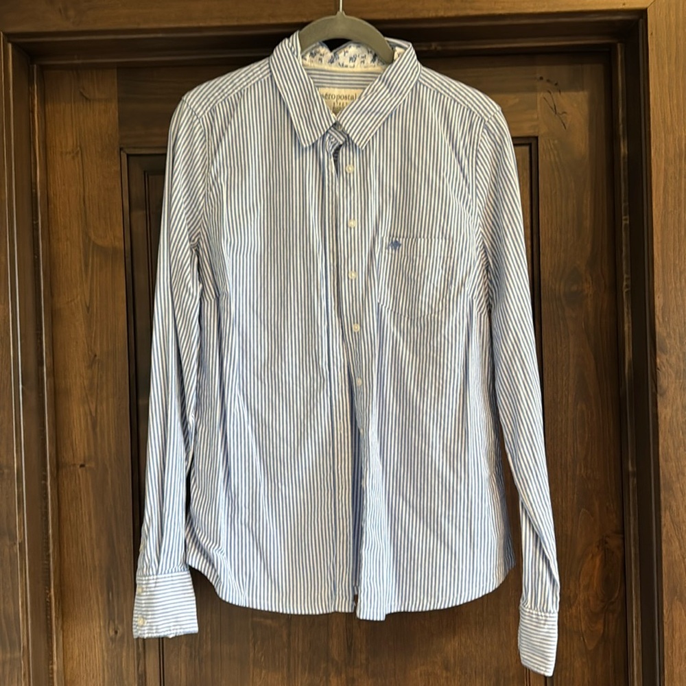 Button-up stripe shirt